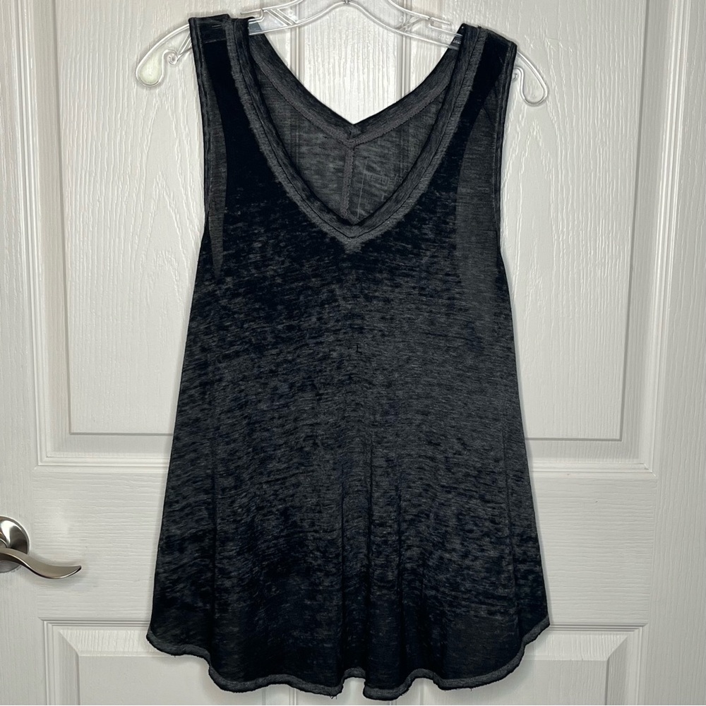Free People Black Burnout Tank Top Sz L We The Free - Picture 10 of 10